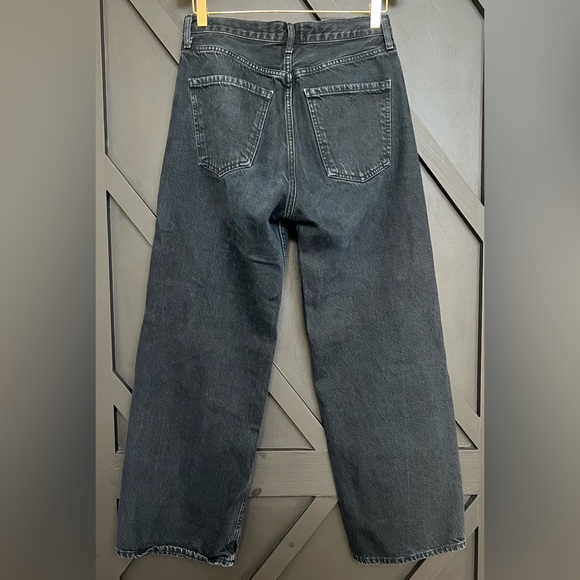 Agolde Ren High Rise Wide Leg Jeans in Scowl, Size 26 - Picture 7 of 11